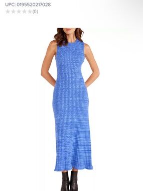 MINKPINK Sleeveless Blue Maxi Knit Dress
